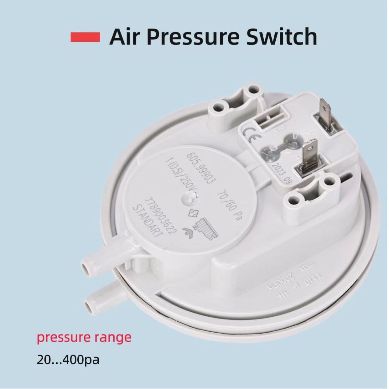 70/60PA Air Differential Pressure Switch for Gas Water Heater Essential Pressure Switches Category