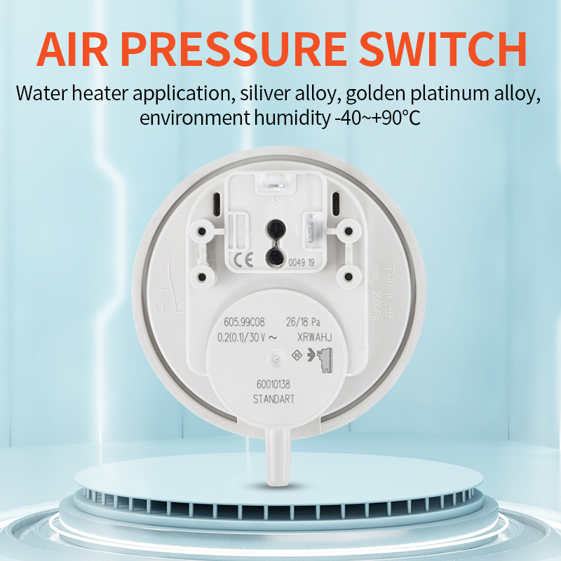 Air Pressure Switch 12V Wall-Mounted Furnace Air Switch Universal Wind Pressure Sensor