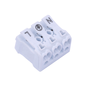 Small Electrical Quick Push Wire Connector 3 Pin 3 Holes Self-locking LED Lamp Terminal Block For Junction Box