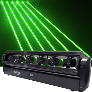 6 Heads Beam Moving Head Laser Stage Lighting 6x500mw Red/Green/Blue/2R2G2B Laser Light Show Equipment Disco Bar