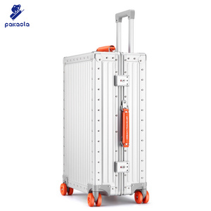 New style all aluminum magnesium alloy luggage large capacity aluminum frame pure metal suitcase