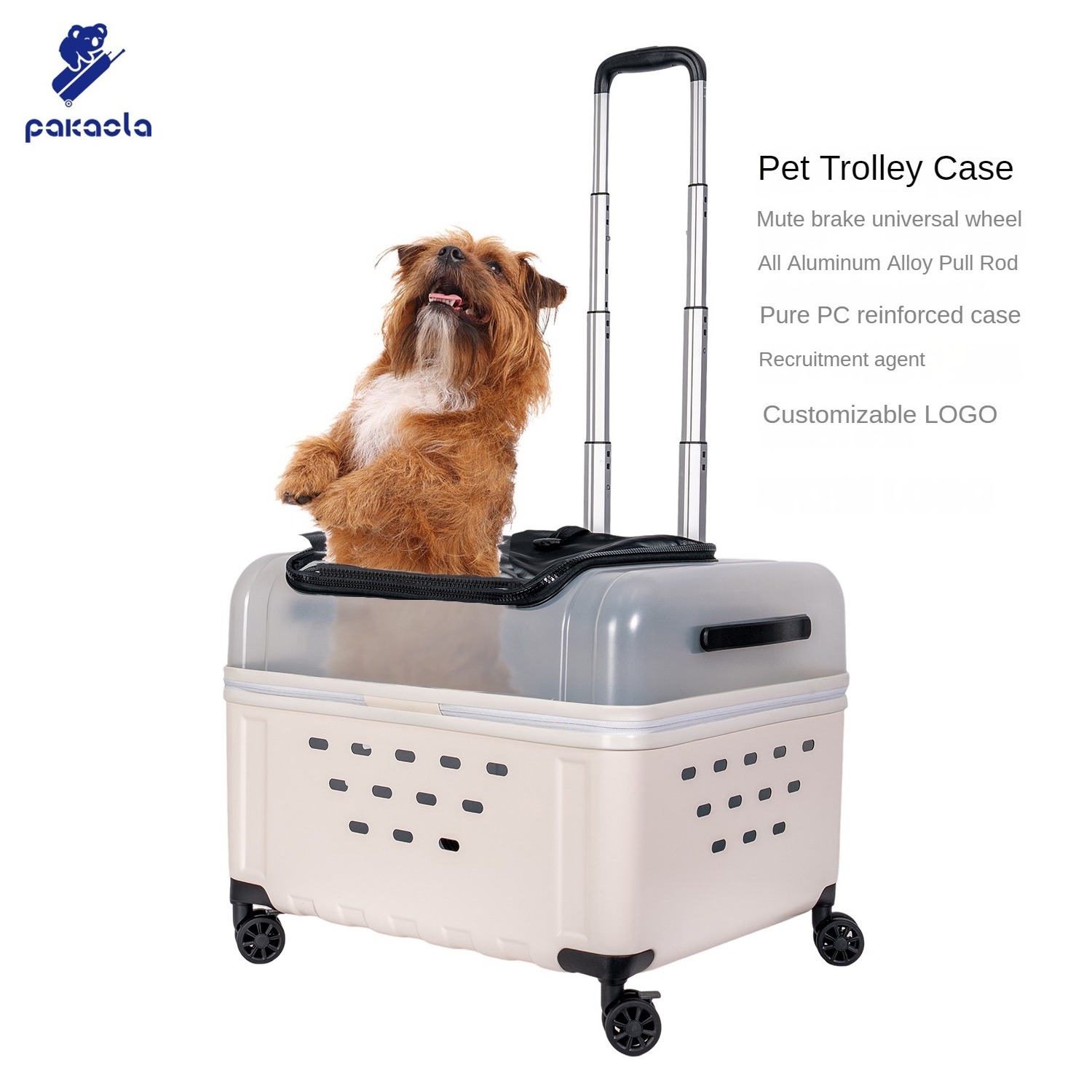 2024 New Luxury Pet Carrier Bag travel on wheels Dog Trolley Pet Travel case Pet