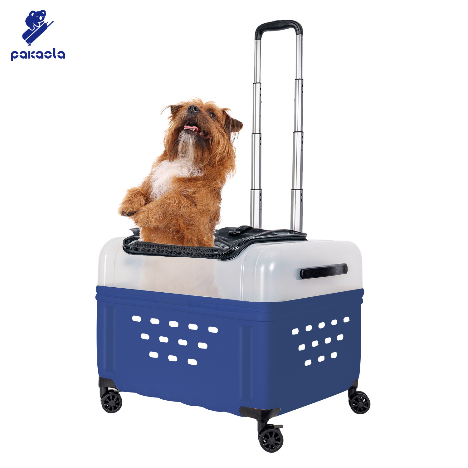 2024 New Luxury Pet Carrier Bag travel on wheels Dog Trolley Pet Travel case Pet