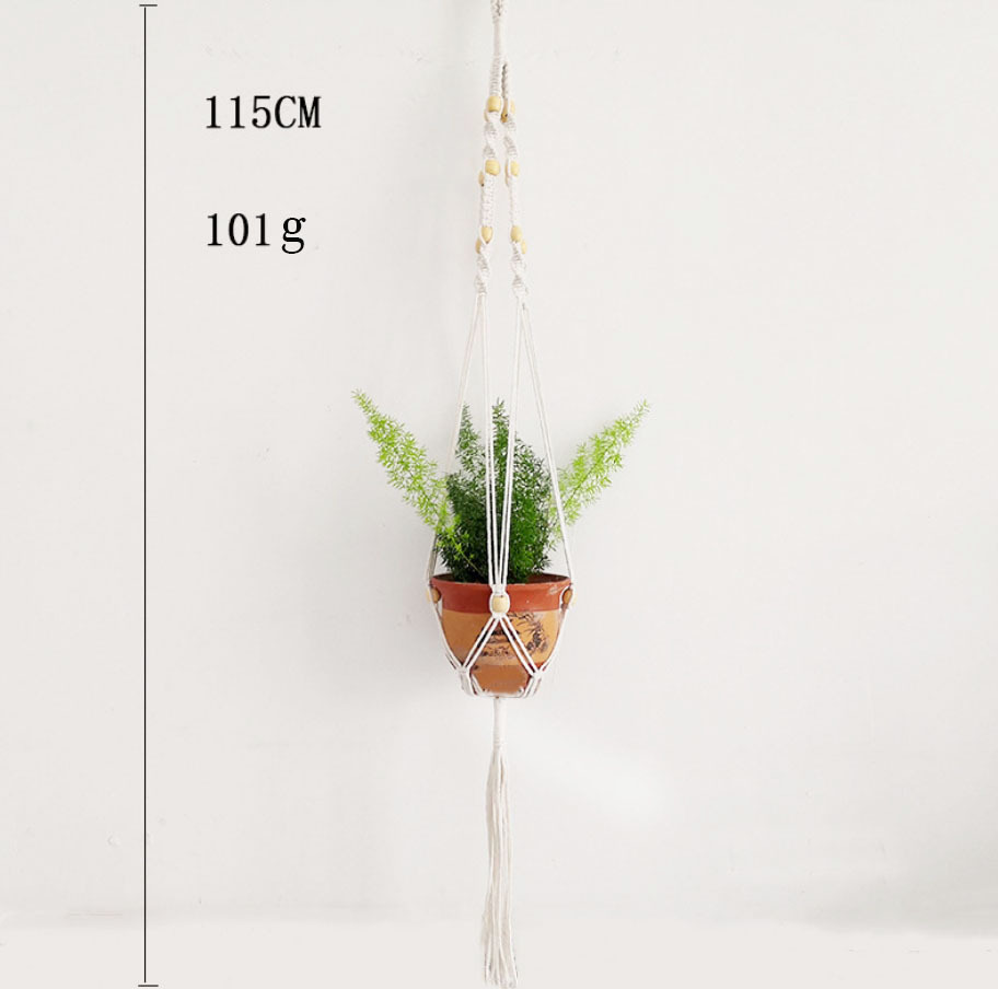 5 Pack Macrame Plant Hanger , Handmade Cotton Woven Hanging Plant Holder Plant Pot Stand for Indoor Outdoor Home Decor