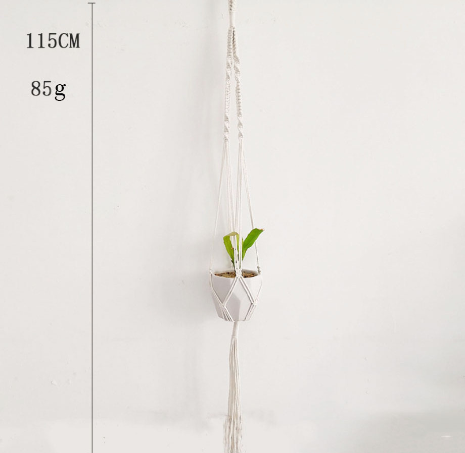 5 Pack Macrame Plant Hanger , Handmade Cotton Woven Hanging Plant Holder Plant Pot Stand for Indoor Outdoor Home Decor