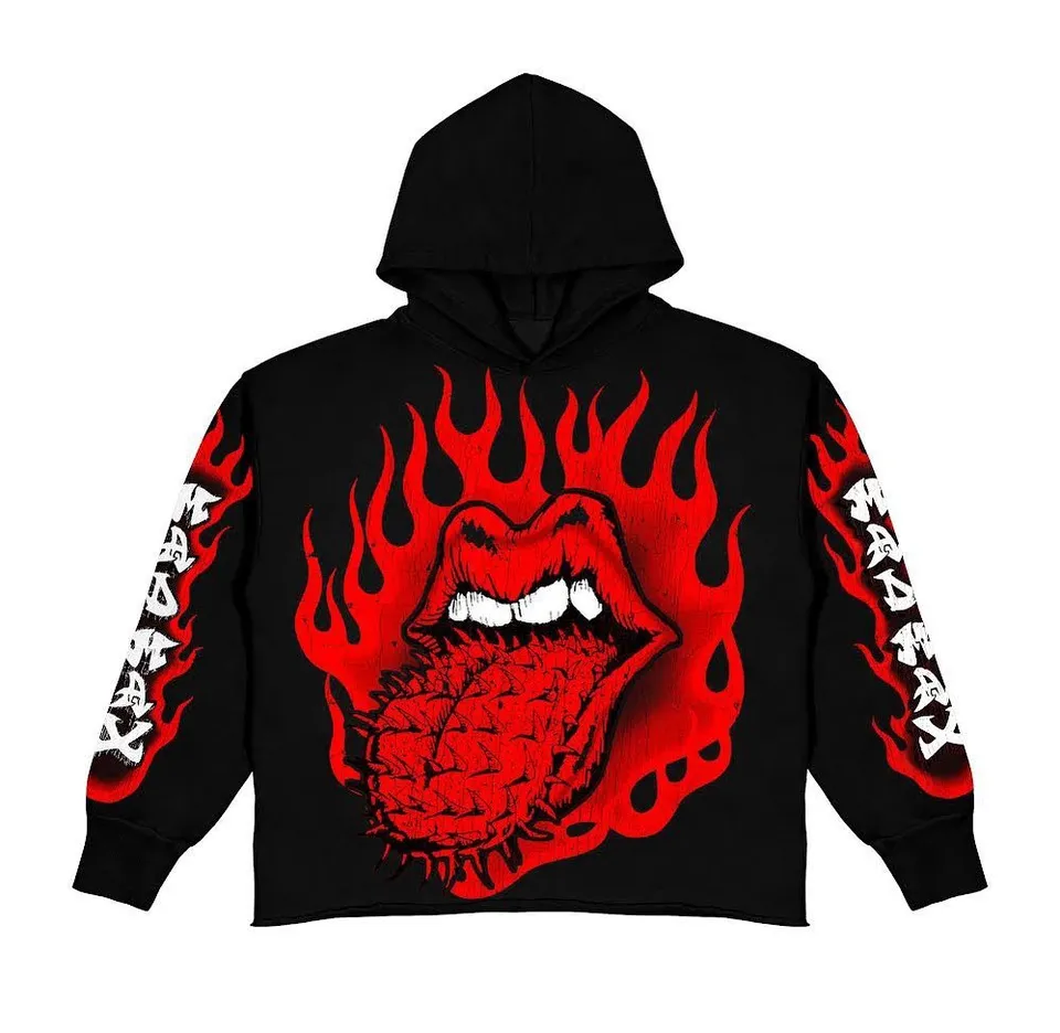 Custom sweatshirt hoodies 100% cotton DTG Printing graphic heavyweight oversized pullover streetwear cropped hoodie men