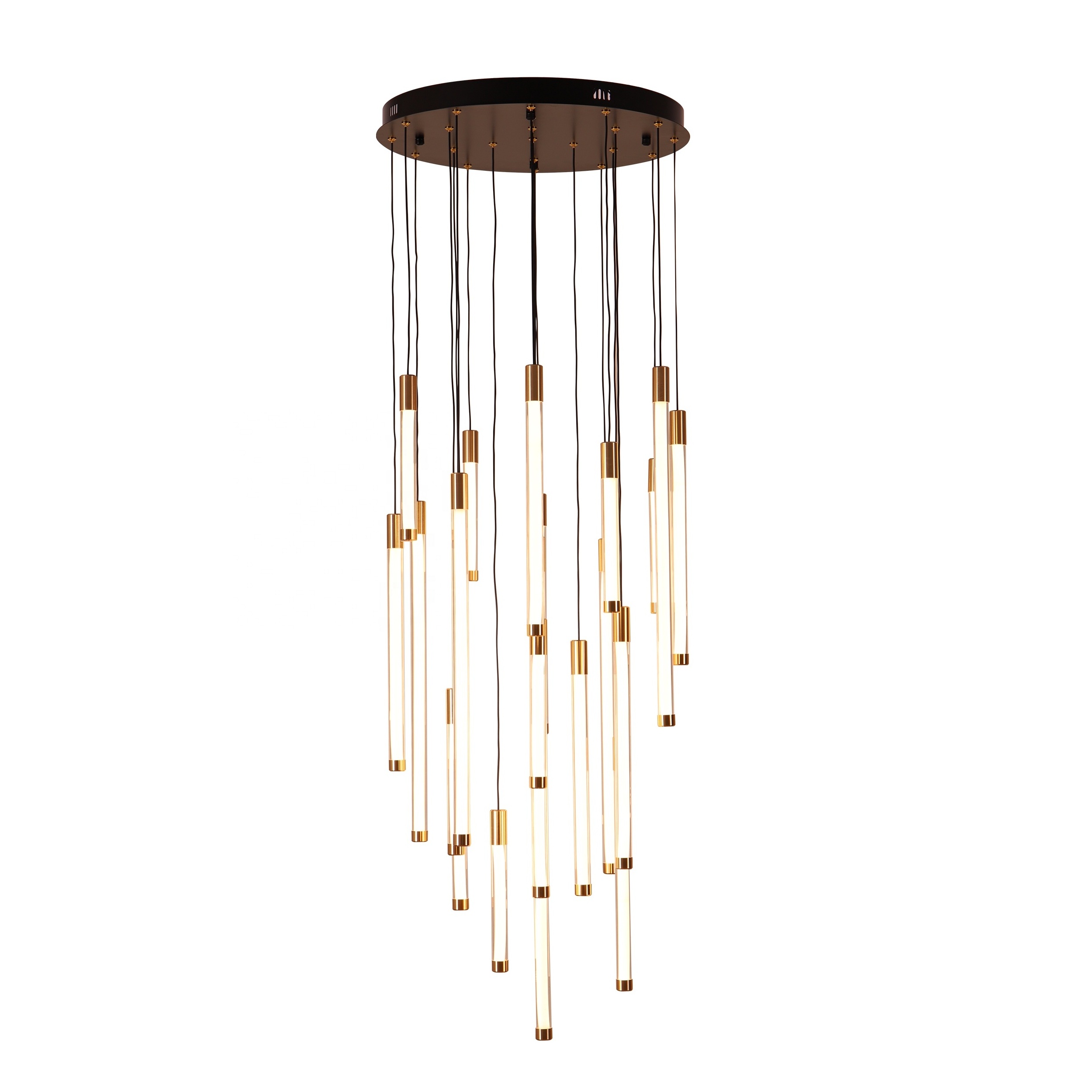 Modern Led Hotel Halls Chandeliers Stairway Ceiling Chandelier Villa Hanging Light Fixture Best Price Acrylic Luxury Chandelier