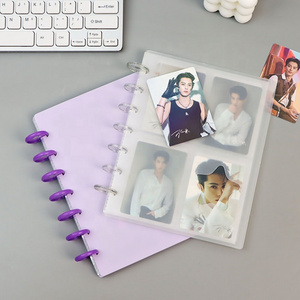 Customized frosted clear 3 inch collecting sticker mushroom buckle storage album photocard holder for disc bind display book