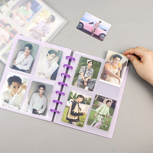 Personalized Discbound Card Book System Mushroom Holes Photo Album with 20 Photo Sleeve Pages for 80 3 Inch Photos Storage