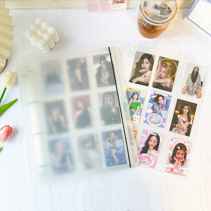 Mini photo album transparent cover a4 a5 ring binder book built-in pp page for 3 4 inch pictures storage holder acid free album