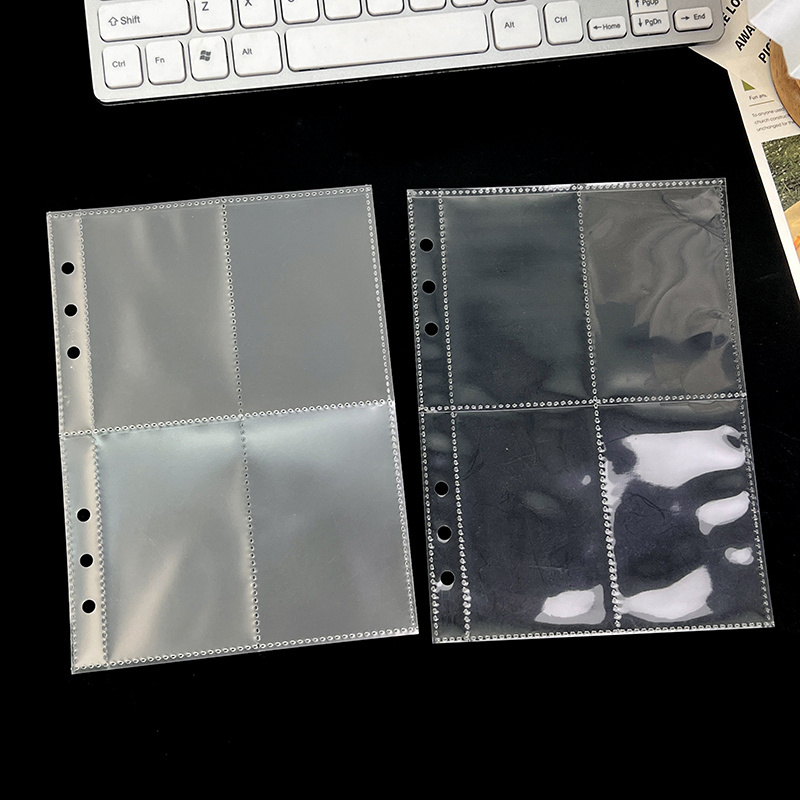 New style transparent frosted collecting photo sleeves a5 pp plastic 4 pockets 10 pages card photo binder card holder album book