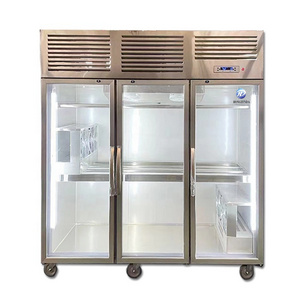 Stainless Steel Duck Glass Door Hanging Dry Aging Refrigerator