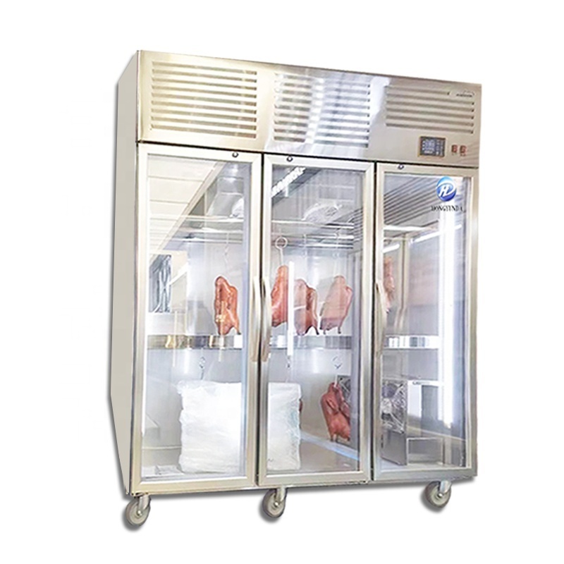 Stainless Steel Duck Glass Door Hanging Dry Aging Refrigerator