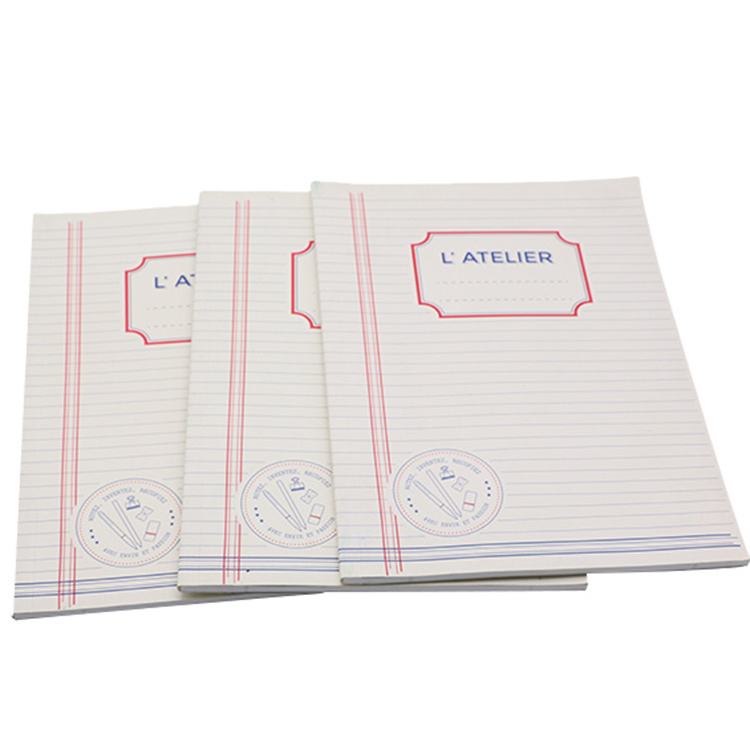 Wholesale Customised French Lined Student Writing Exercise Book Exercise Notebook