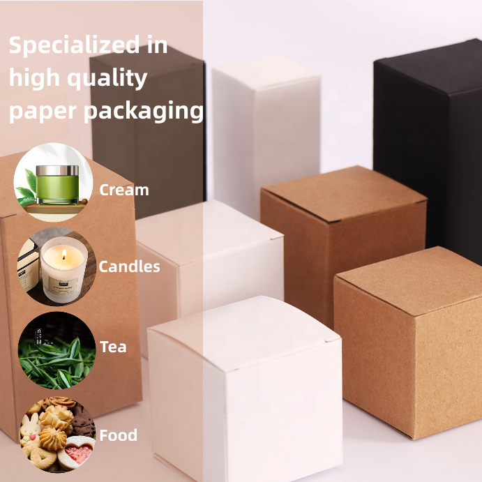 wholesale price ecofriendly packaging for candles Kraft Box Currency Packaging Box kraft box packaging