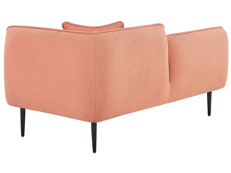 Most popular double chaise sofa pink boucle fabric chaise lounge sofa