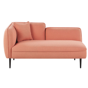 Most popular double chaise sofa pink boucle fabric chaise lounge sofa