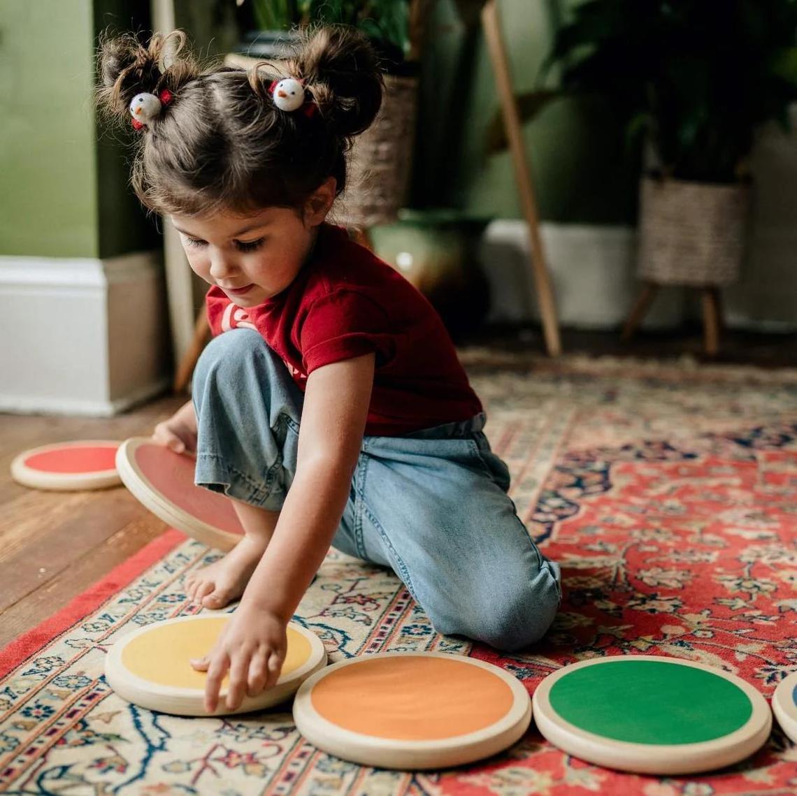 Wooden stepping stones balance for Kids Montessori step stone Furniture toy Toddler activity gym Balance Beam