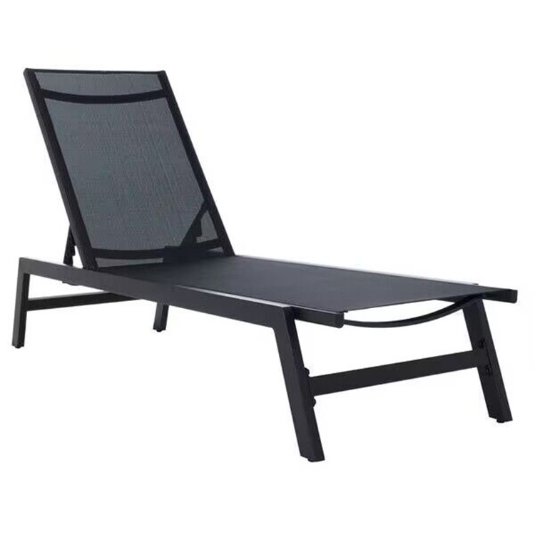 Adjustable Aluminum Outdoor Chaise Lounge Chair Sun Loungers