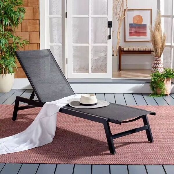 Adjustable Aluminum Outdoor Chaise Lounge Chair Sun Loungers