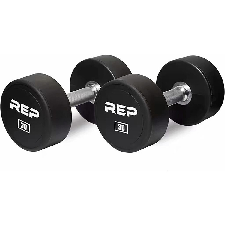 Fitness Gym Round Head Urethane Dumbbell 5-150 LBS 2.5-55 KGS