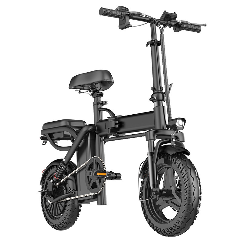 Folding Electric Bicycle 400W 48V 14 Inch Electric City Bike Foldable E Bike