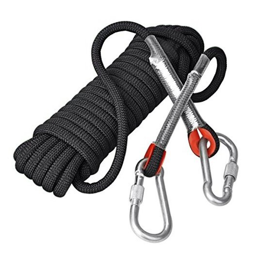 Best price high strength black polyester braided climbing rope