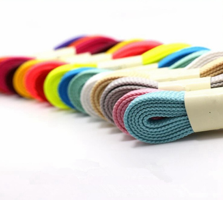 Hot sale flat elastic shoe laces shoelace Hoodie rope silicone shoelaces cotton shoelace