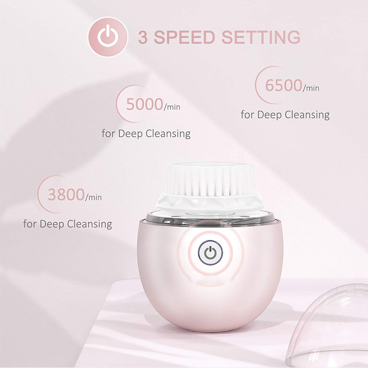 2022 Christmas gift Rechargeable Electric Facial Cleansing Brush Private Label Cleaning Face spin Cleanser Brush