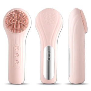 Multi-functional Electrical led lights 5 in 1 Skin Face Deep Wash Cleanser Massager Electric Facial Cleansing Brush