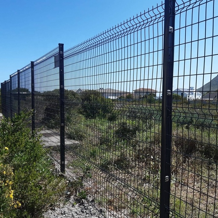 3D Fence Panels Curved Fencing Garden Wire Mesh Fence With V Folds