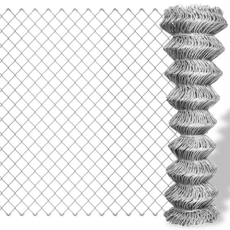 8 Foot Used Airport Galvanized Cyclone Wire Mesh 1.5 Inch Chain Link Fence Rolls