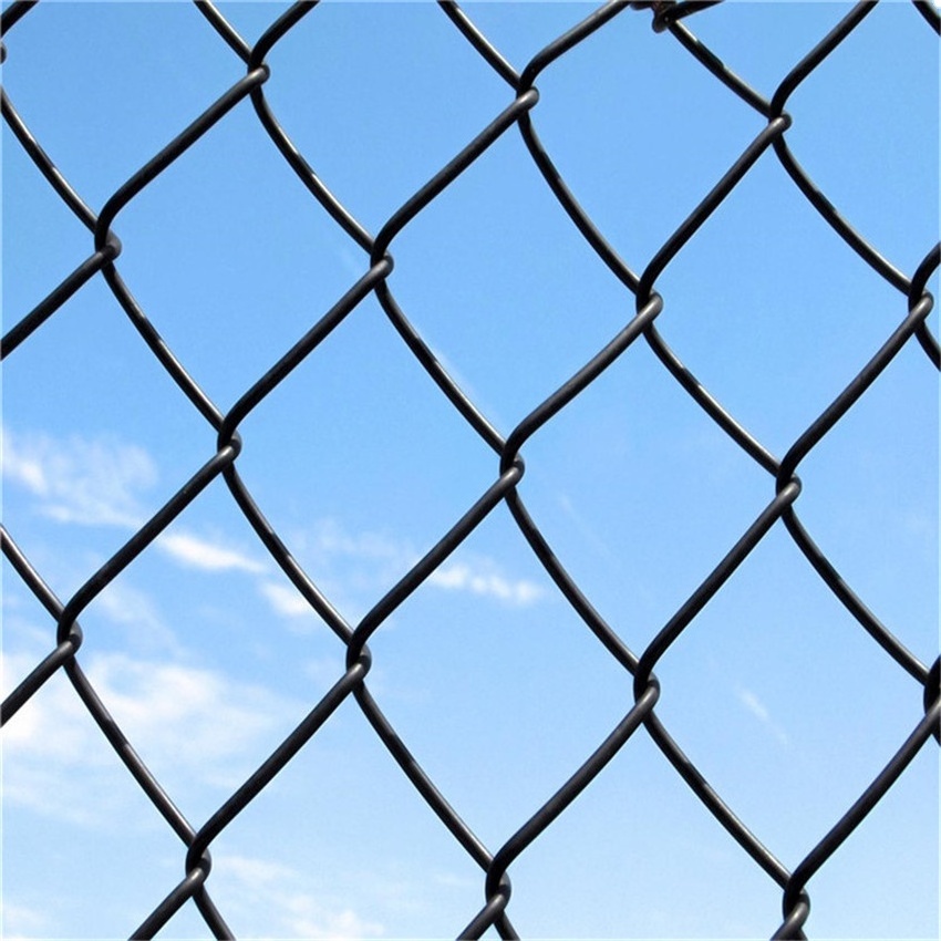 cheap black vinyl galvanized pvc coated wire mesh 6' * 12' temporary chain link fence prices