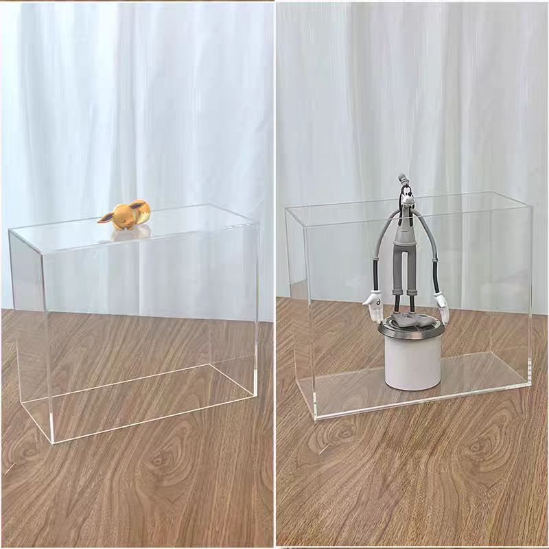 Clear Acrylic Storage Box Cube Organizer Stand 10x10x10cm clear plexiglass 5-sided acrylic display cube boxes