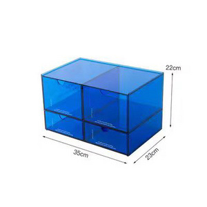 Stackable Foldable Plastic Clear Transparent Make Up Case Jewelry Container Box Makeup Organizer Acrylic Sneaker Shoe Contai