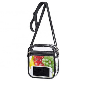 Clear PVC Bag 2021 NFL Stadium Approved PVC Crossbody Messenger Bag Clear Purse Transparent Shoulder Sling Bag