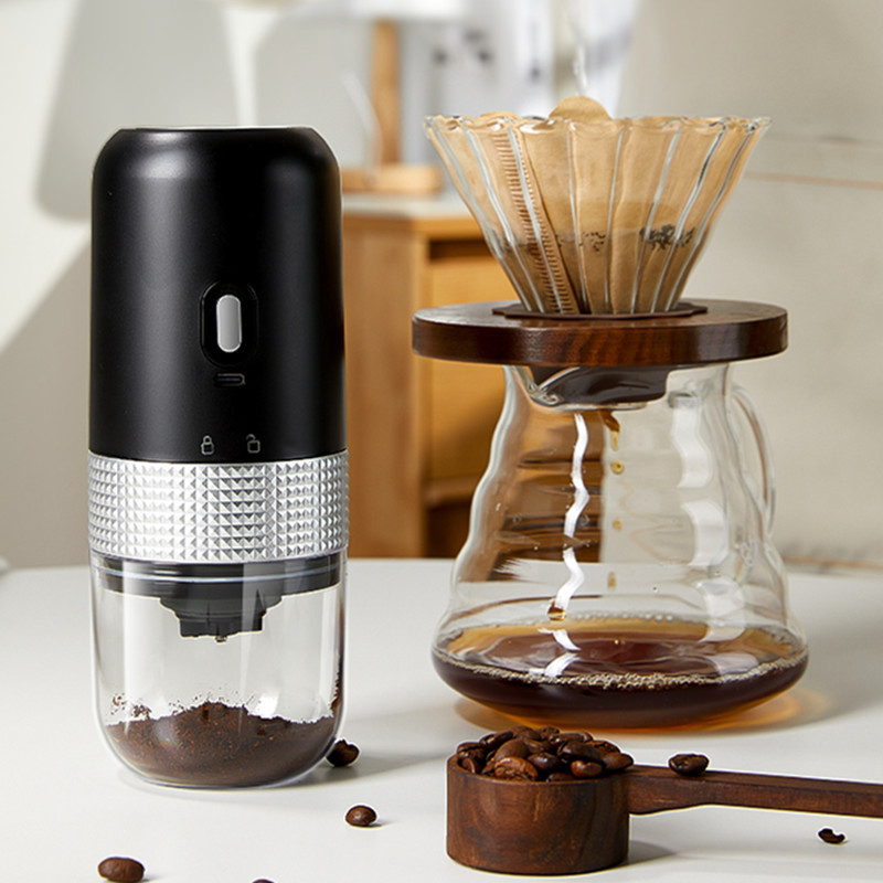 New Compact Electric Portable Adjustable Grind Settings Home Office Travel Fast Quiet Operation Small Coffee Bean Grinder