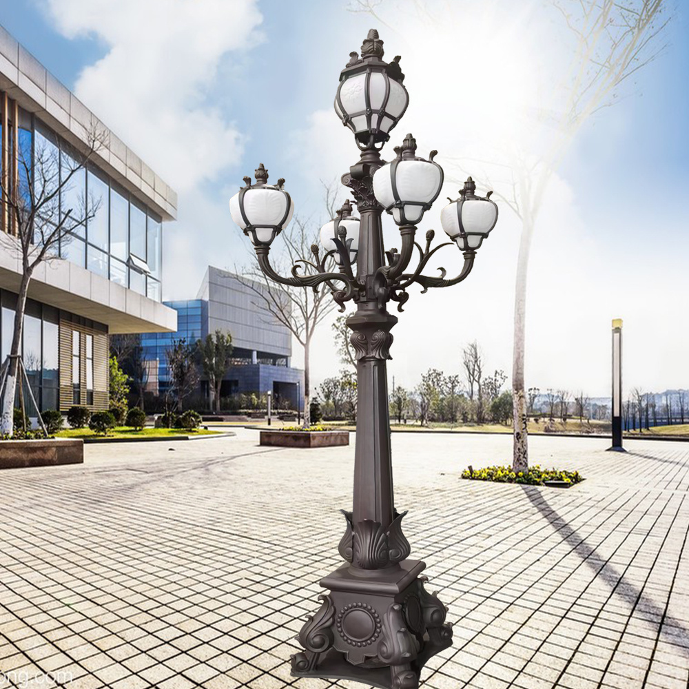 Nordic Style Decorative Garden Lantern Outdoor Classic Pole Light Street Lamp LED Antique Cast Iron Aluminum 40 AC 90 80 IP65