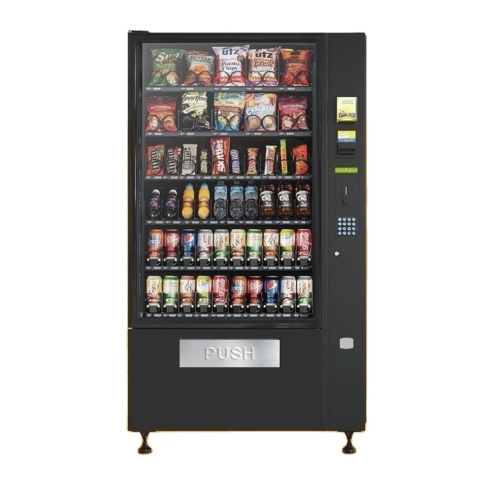 Self Touch Screen Drink Snack Vending Machine Black Vending Machine for convenient store