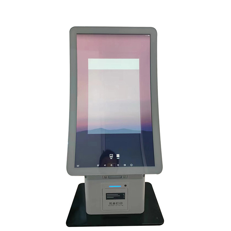 Android smart kiosk hotel check in bill payment kiosk with printer cash and coins payment machine