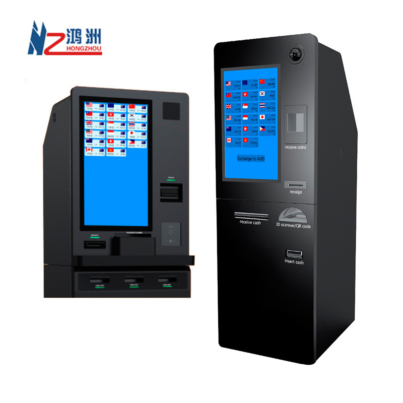 Bank ATM Kiosk Windows Currency Exchange Machine with Turnkey Service Currency Exchange Display Kiosco