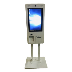 Restaurant fast food ordering 24" 27" 32" stand android touch screen drive thru order system self checkout kiosk