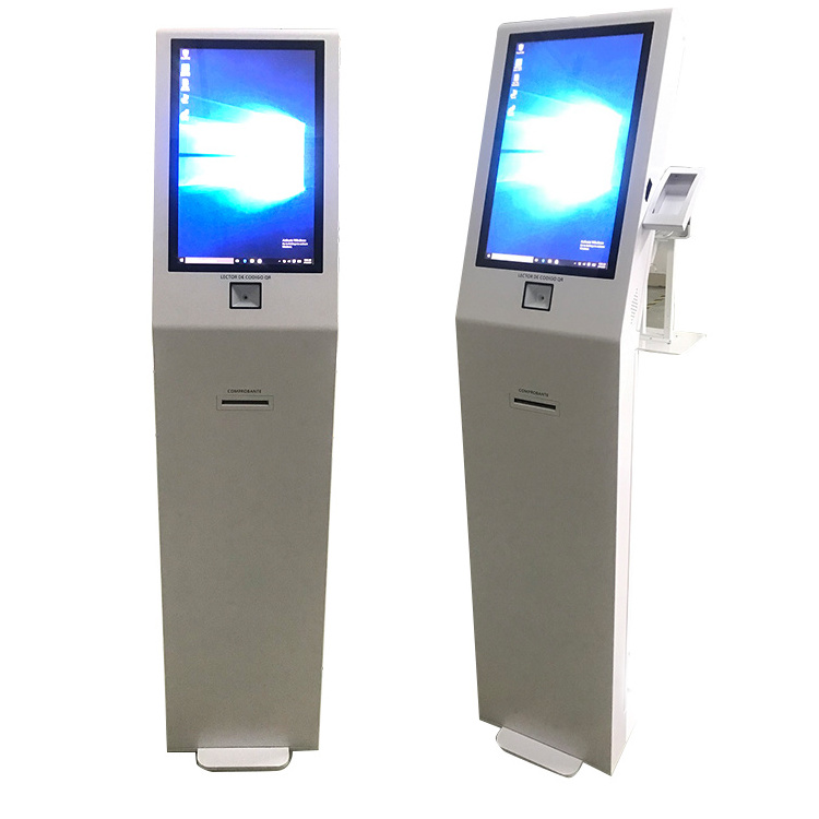 floor standing 32inch touch screen automatic restaurant self service fast food ordering kiosk machine drive thru kiosk