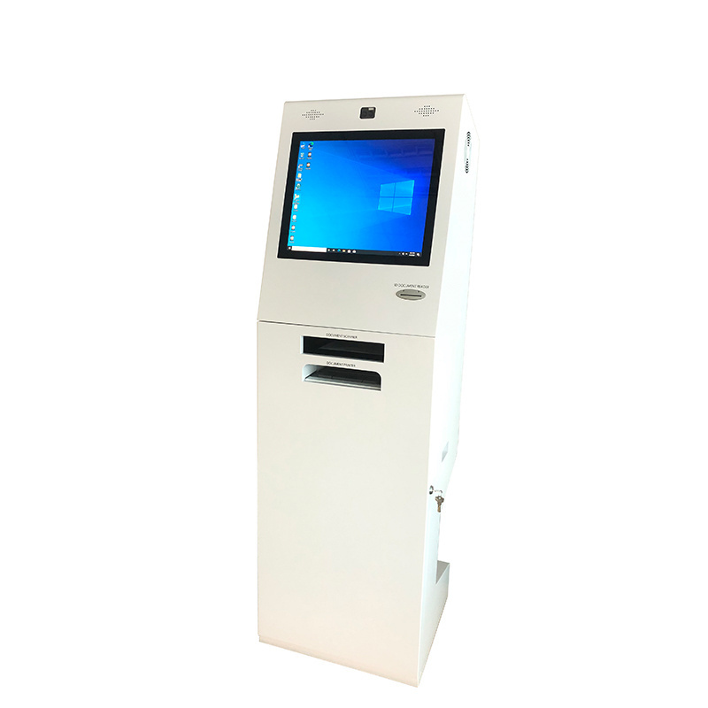 Free standing A4 Laser printer kiosk with camera self service printing and scaning kiosk