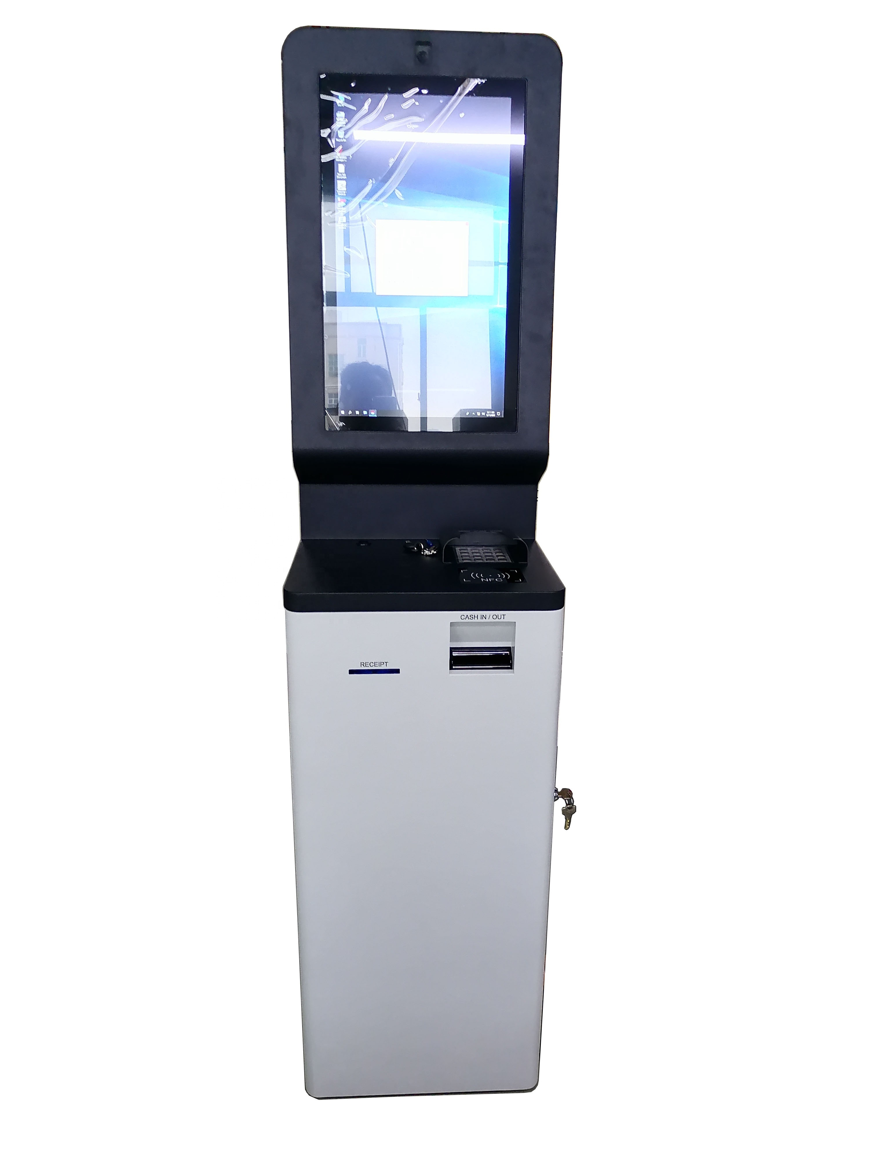 Custom Design Touch Screen Hotel check in kiosk with Passport Scanner Card Reader Casino Gaming Payment Kiosk Machine