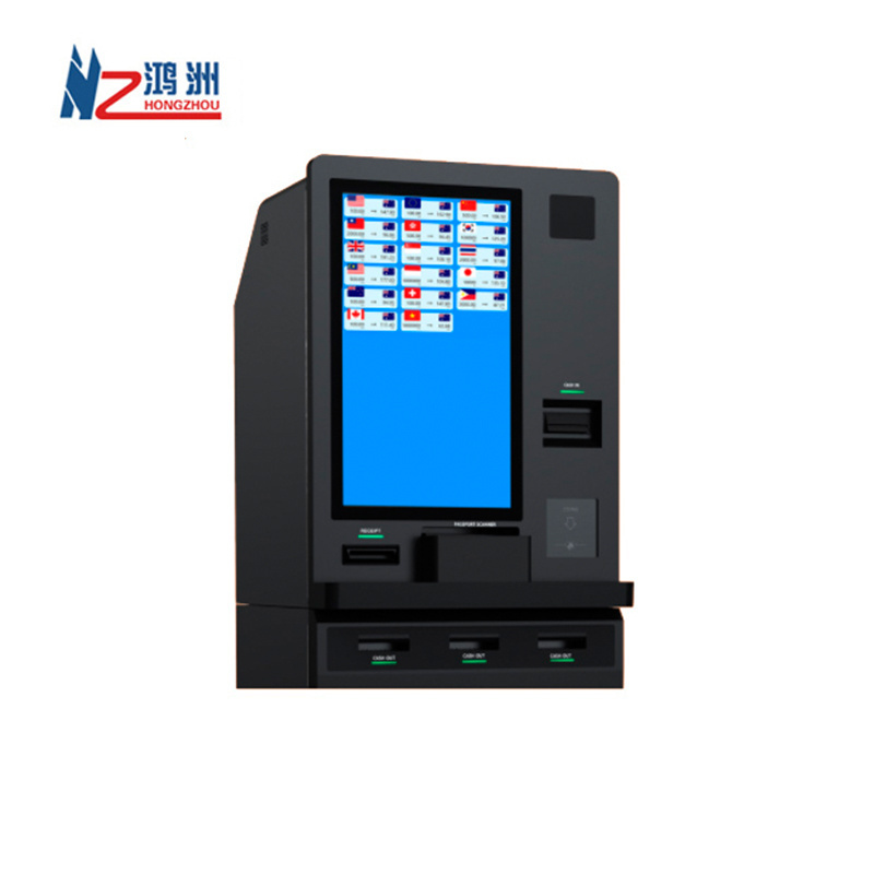 Bank ATM Kiosk Windows Currency Exchange Machine with Turnkey Service Currency Exchange Display Kiosco