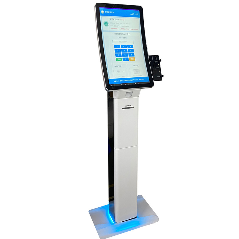 Android smart kiosk hotel check in bill payment kiosk with printer cash and coins payment machine