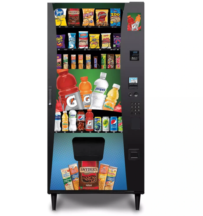 Self Touch Screen Drink Snack Vending Machine Black Vending Machine for convenient store