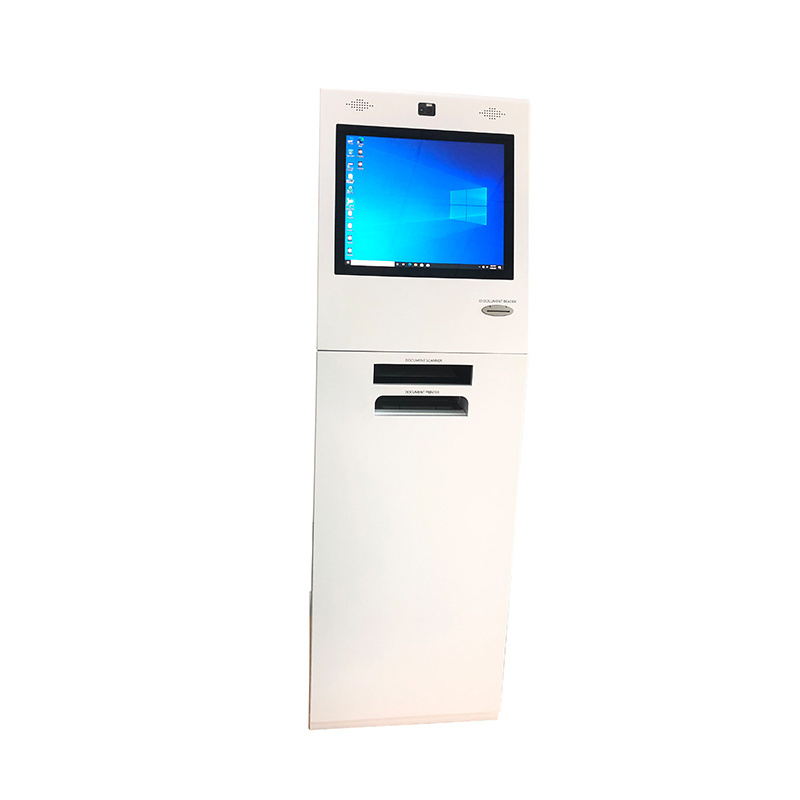 Free standing A4 Laser printer kiosk with camera self service printing and scaning kiosk