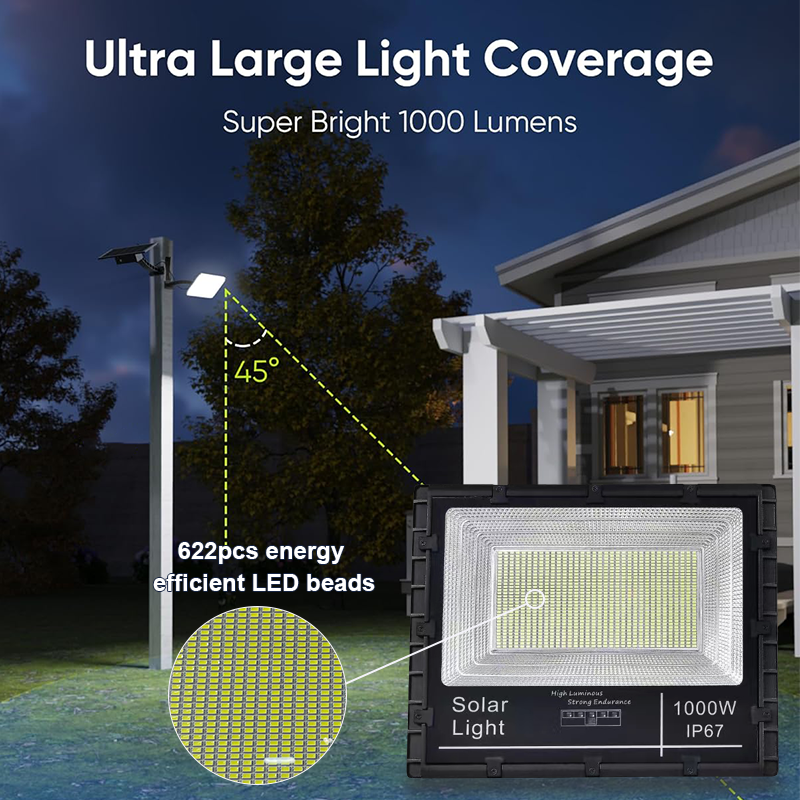 IP65 Waterproof SMD led Solar projector 25W 40W 60W 100W 200W 300W 400W remote Control Garden outdoor led Solar Flood lights